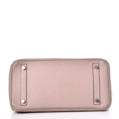 Hermes Taurillon Clemence Birkin 30 Glycine 6 of 44