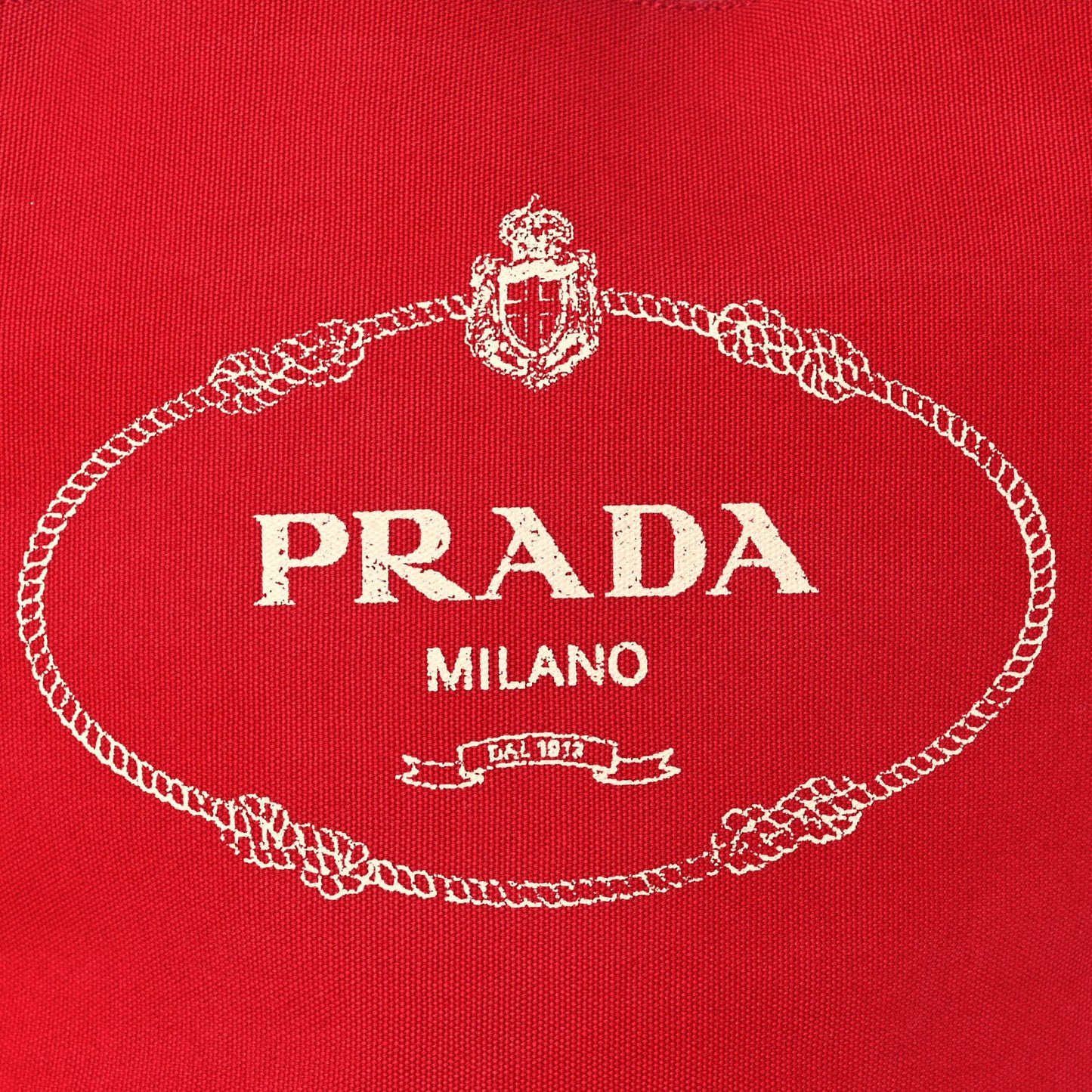 Canapa Logo Bucket Tote Rosso