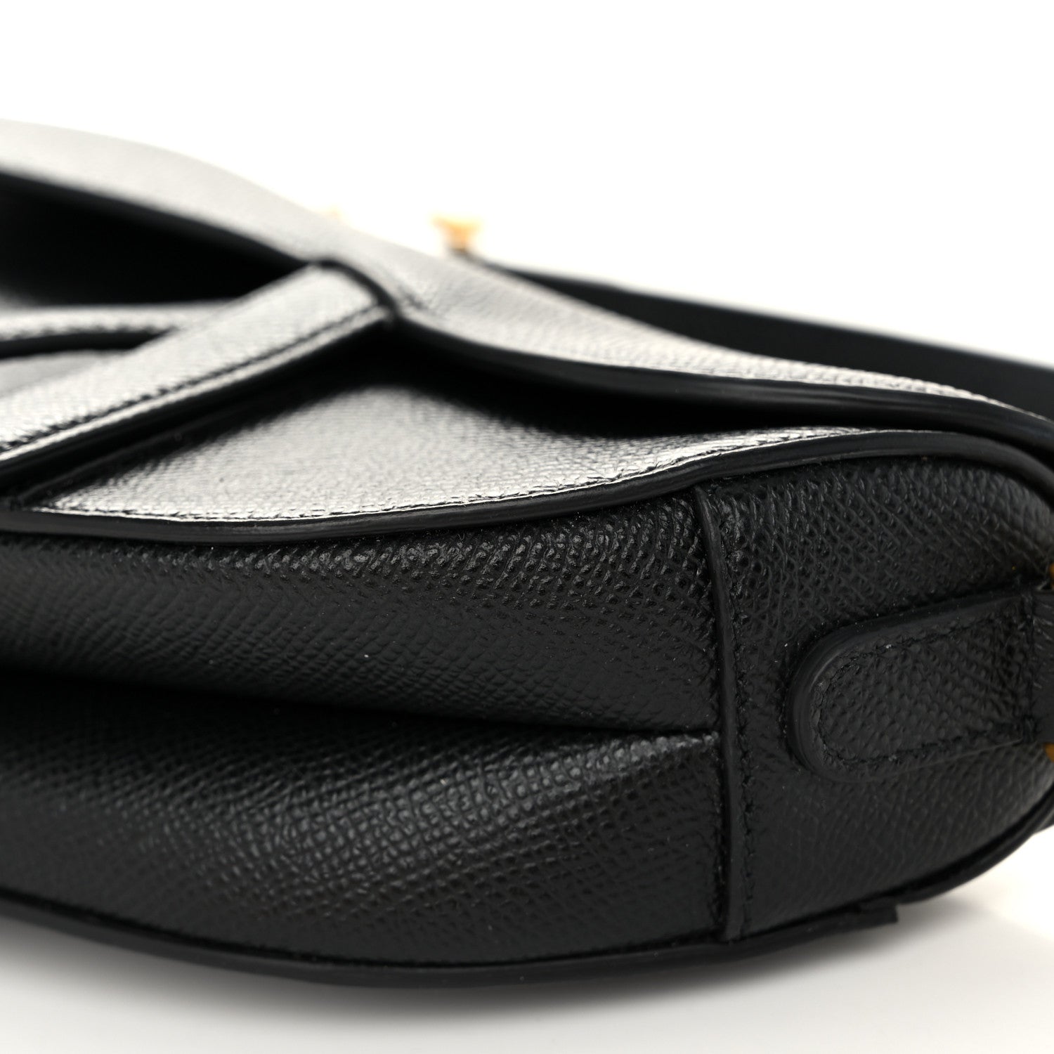 Christian Dior Grained Calfskin Mini Saddle Bag Black 10 of 12