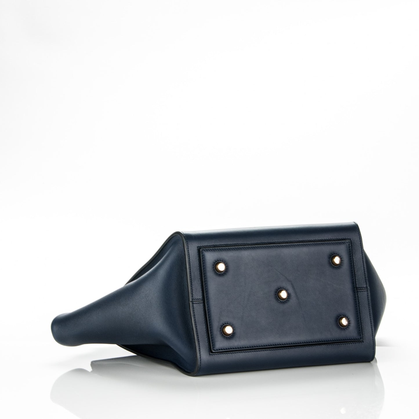 Natural Calfskin Medium Tie Knot Tote Royal Blue