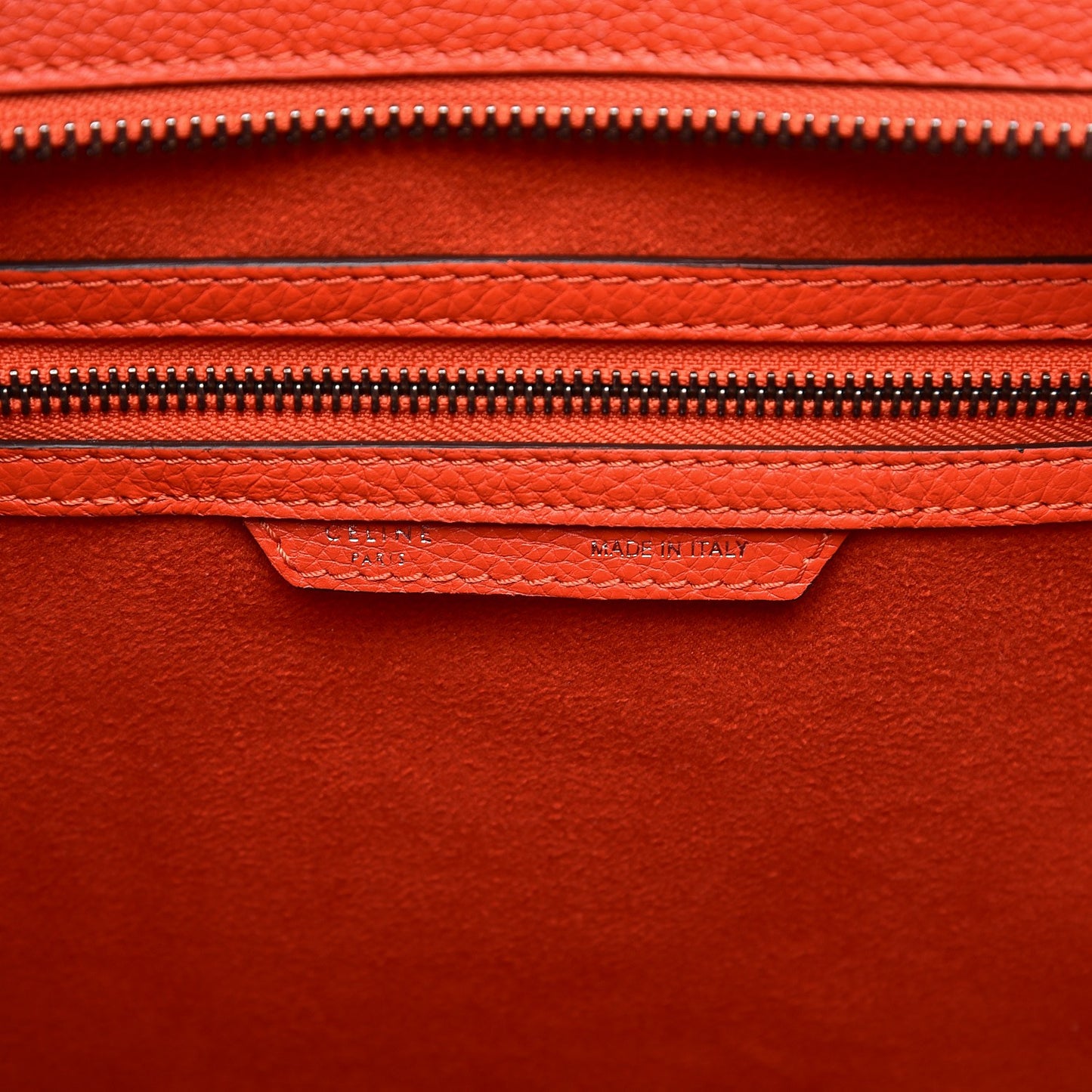 Drummed Calfskin Mini Luggage Vermillion