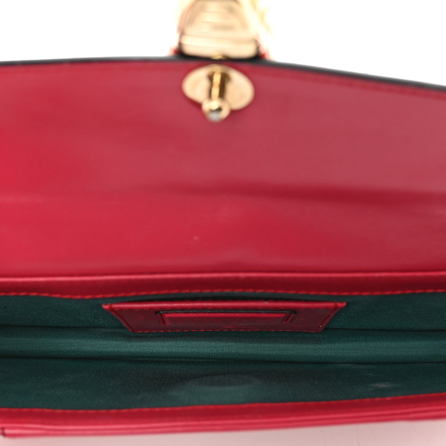Calfskin Serpenti Forever Flap Clutch Ruby Red