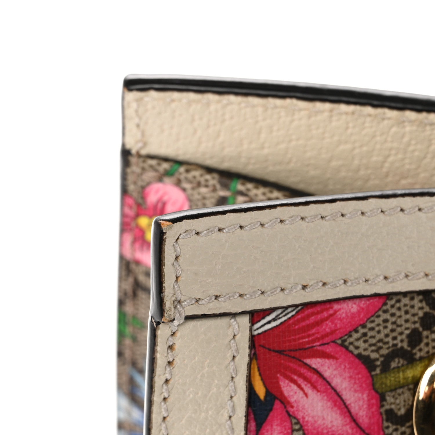 Gucci GG Supreme Monogram Flora Textured Calfskin Small Padlock Tote Beige Ebony Multicolor Mystic White 13 of 16