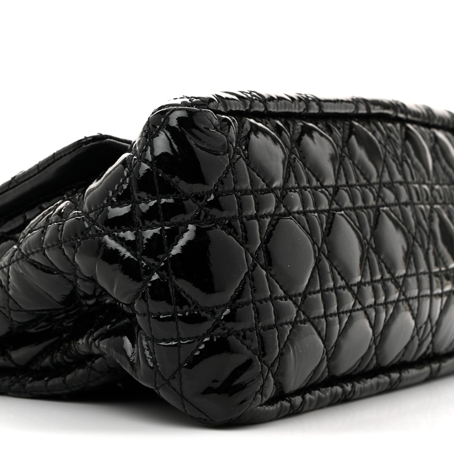Christian Dior Patent Cannage New Lock Flap Black 10 of 14
