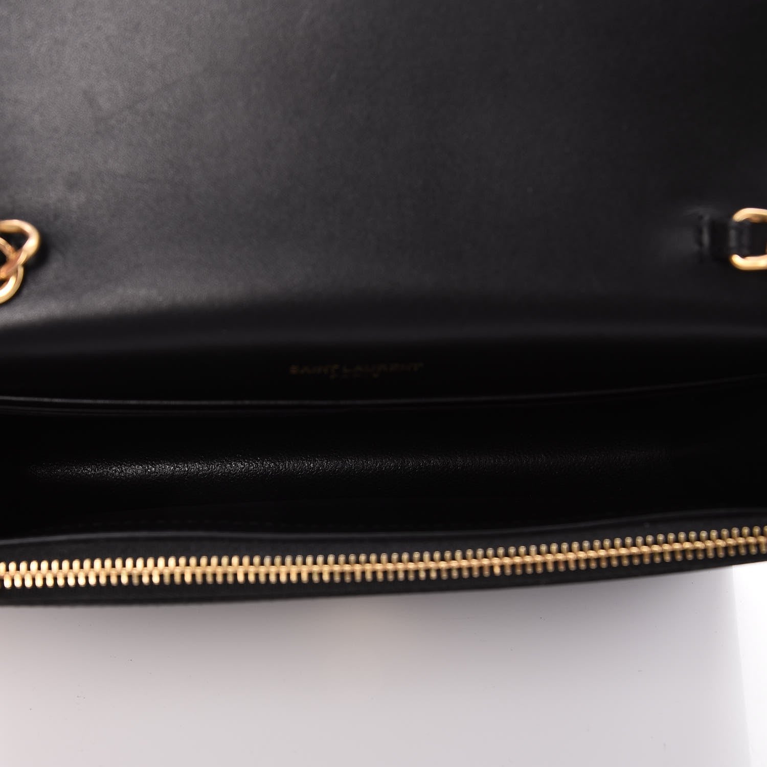 Saint Laurent Smooth Calfskin Classic Monogram Kate Tassel Chain Wallet Black 5 of 6