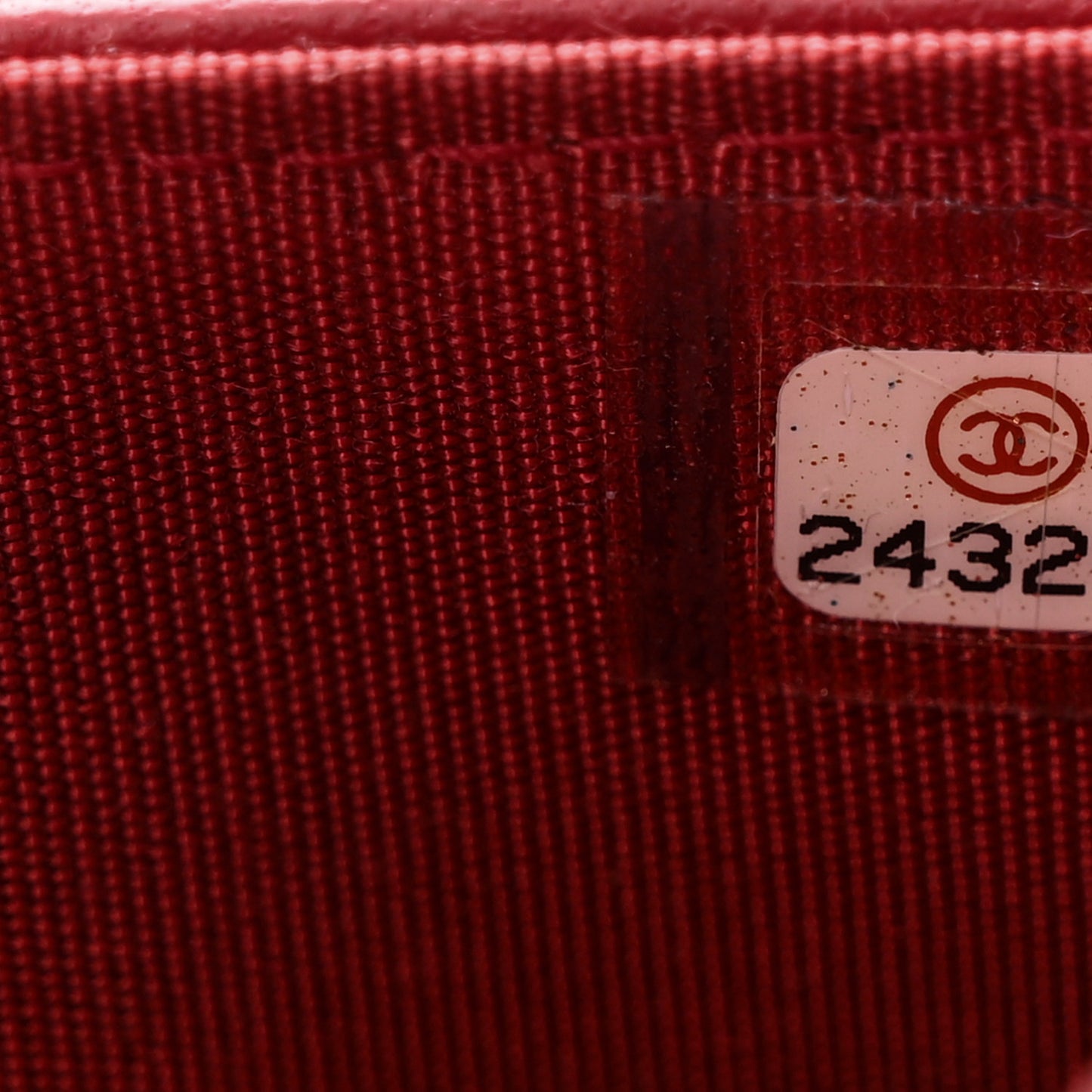 Lambskin Quilted Trendy CC Wallet On Chain WOC Red