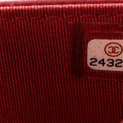 Chanel Lambskin Quilted Trendy CC Wallet On Chain WOC Red 8 of 12