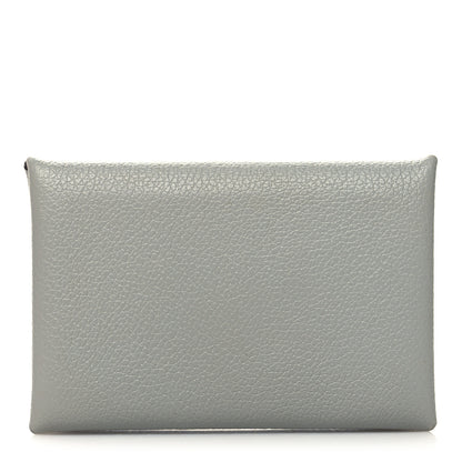 Hermes Evercolor Calvi Card Case Bleu Glacier 1 of 10