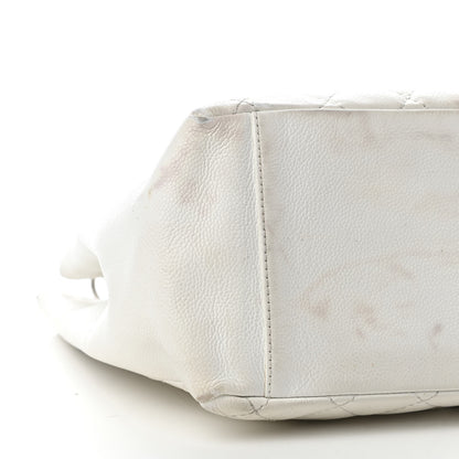 Chanel Caviar Quilted Grand Shopping Tote GST White 8 of 15