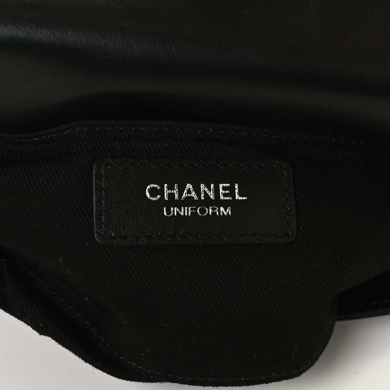 Chanel Calfskin Quilted CC Uniform Flap Belt Bag Black 6 of 15