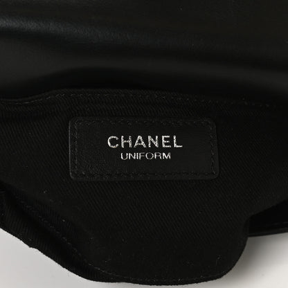 Chanel Calfskin Quilted CC Uniform Flap Belt Bag Black 6 of 15
