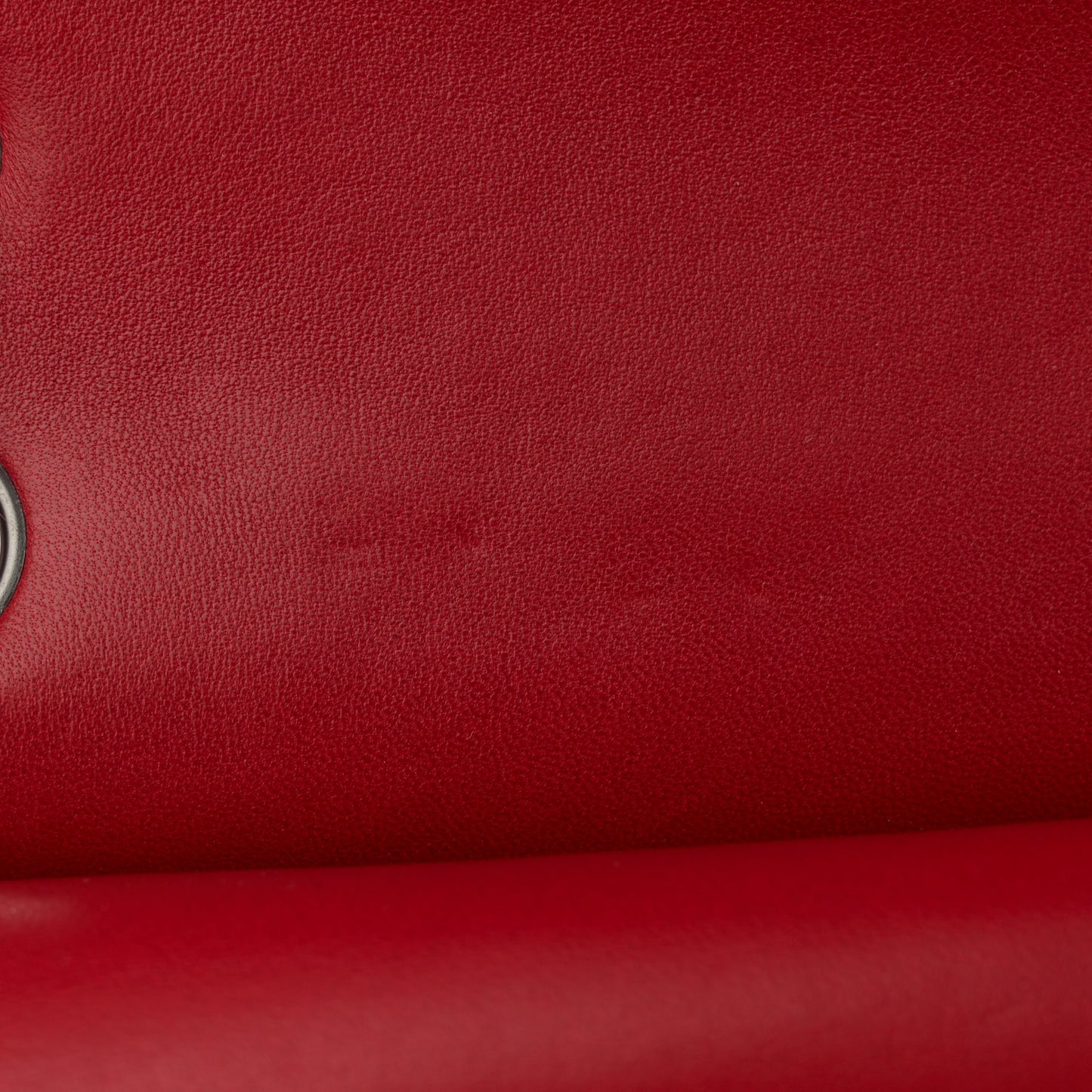 Lambskin Quilted Medium Double Flap Red