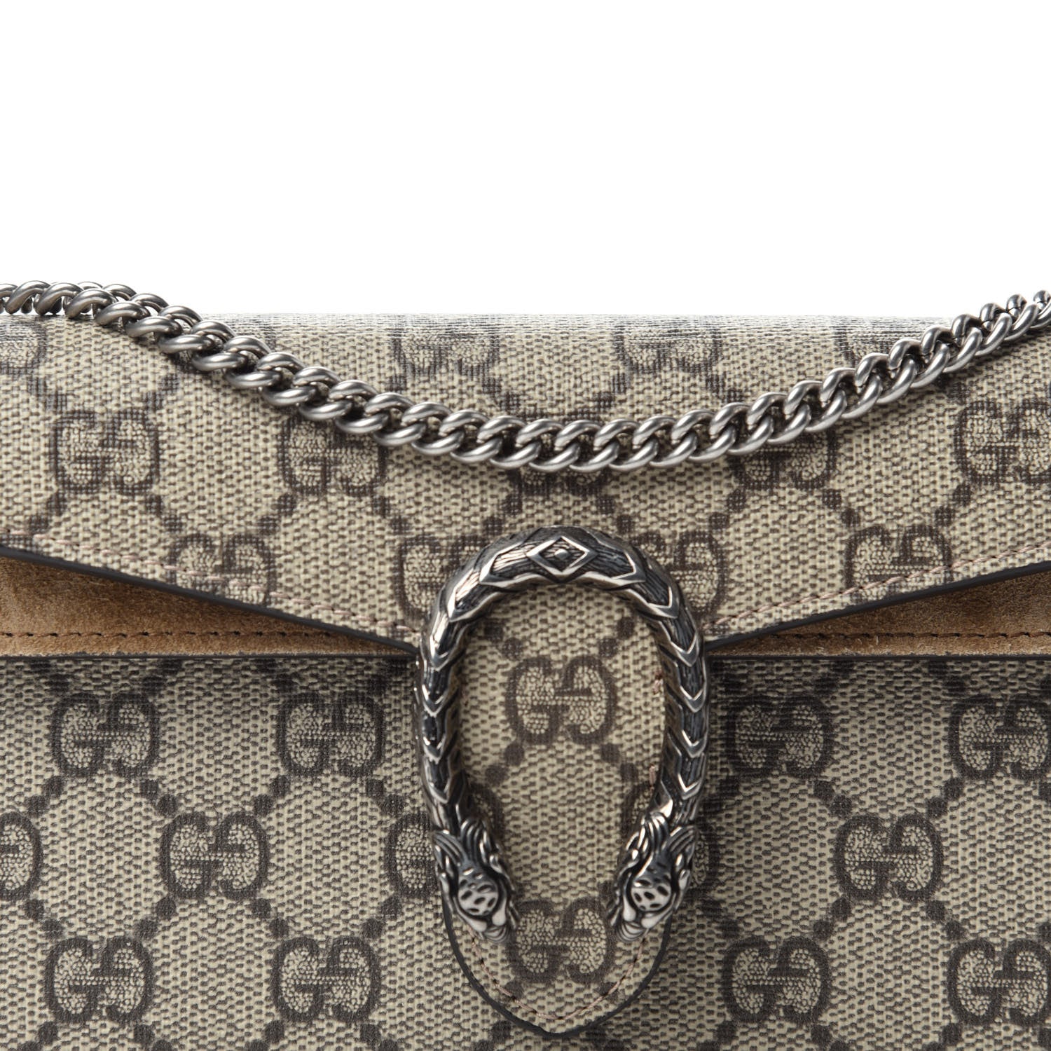Gucci GG Supreme Monogram Super Mini Dionysus Shoulder Bag Taupe 9 of 10