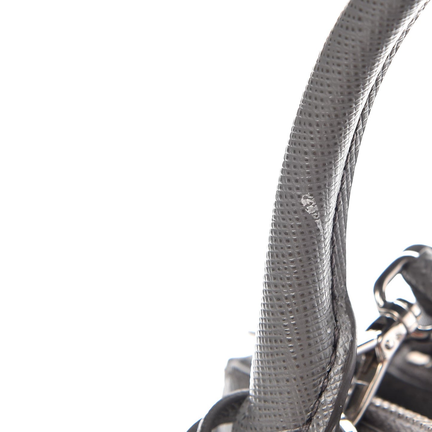 Saffiano Micro Galleria Double Zip Tote Marmo