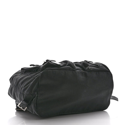 Prada Tessuto Nylon Saffiano Medium Smalto Backpack Black 4 of 10