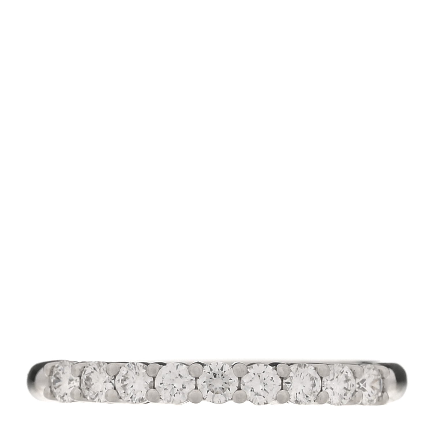 Tiffany Platinum Diamond 2.2mm Half Circle Forever Band Ring 50 5.5 1 of 5