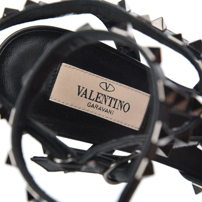 Valentino Garavani Wrinkled Patent Nappa Rockstud Ankle Strap 65mm Pumps 36.5 Black 6 of 9