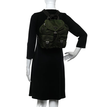Prada Nylon Vela Backpack Green 2 of 9