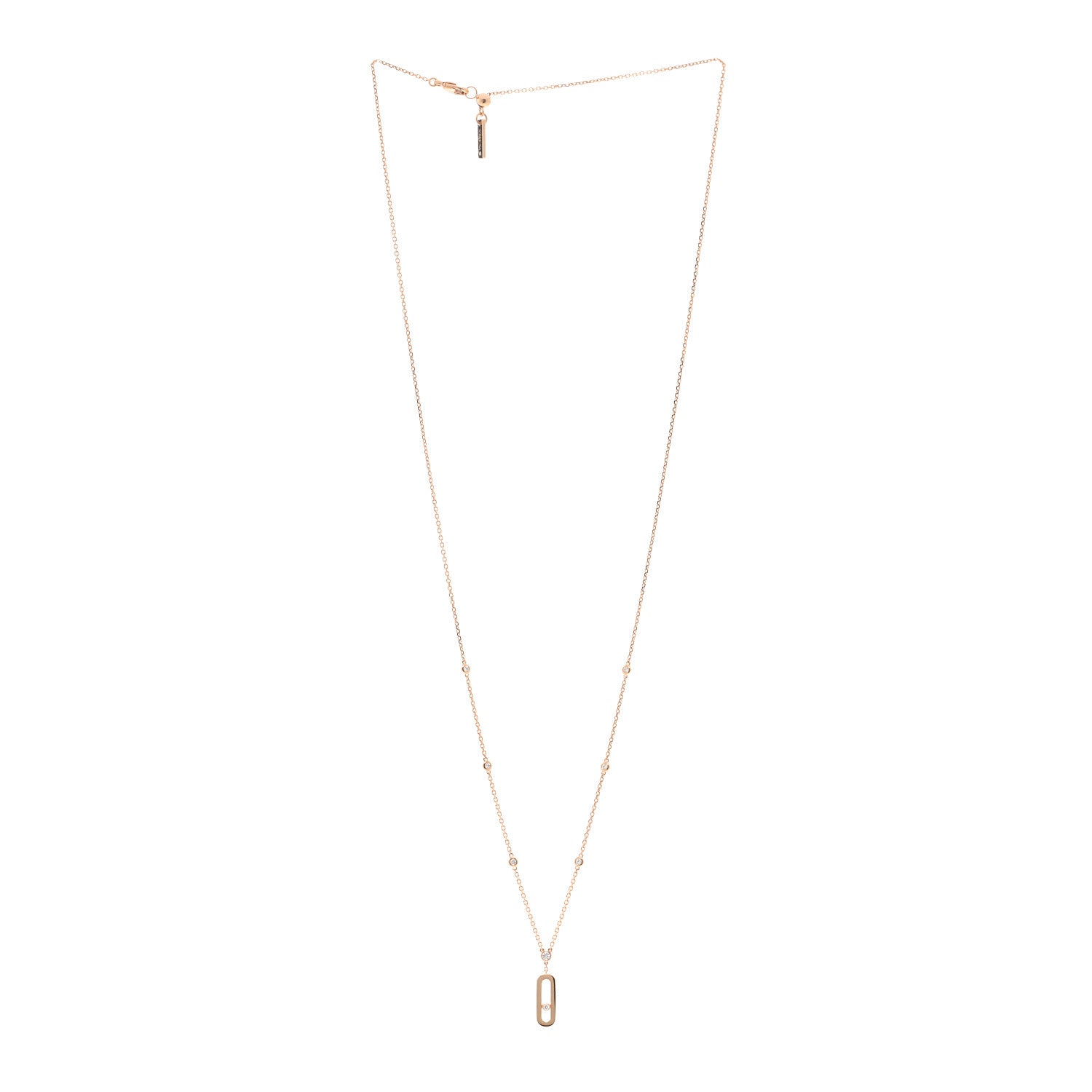Messika 18K Rose Gold Diamond Move Uno Long Necklace 3 of 5
