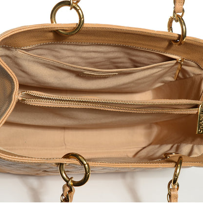 Chanel Caviar Quilted Grand Shopping Tote GST Beige 5 of 7