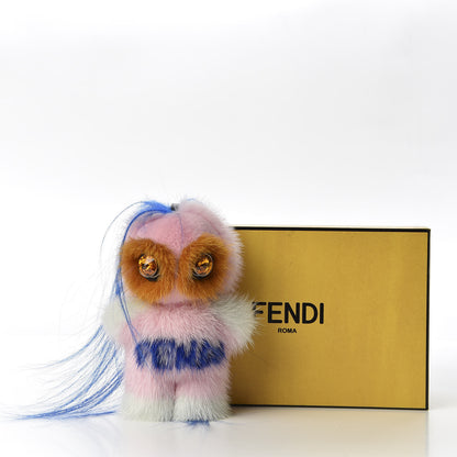 Fendi Mink Fur Crystal Fendirumi Piro-Chan Monster Bag Bug Charm Marshmallow 6 of 6
