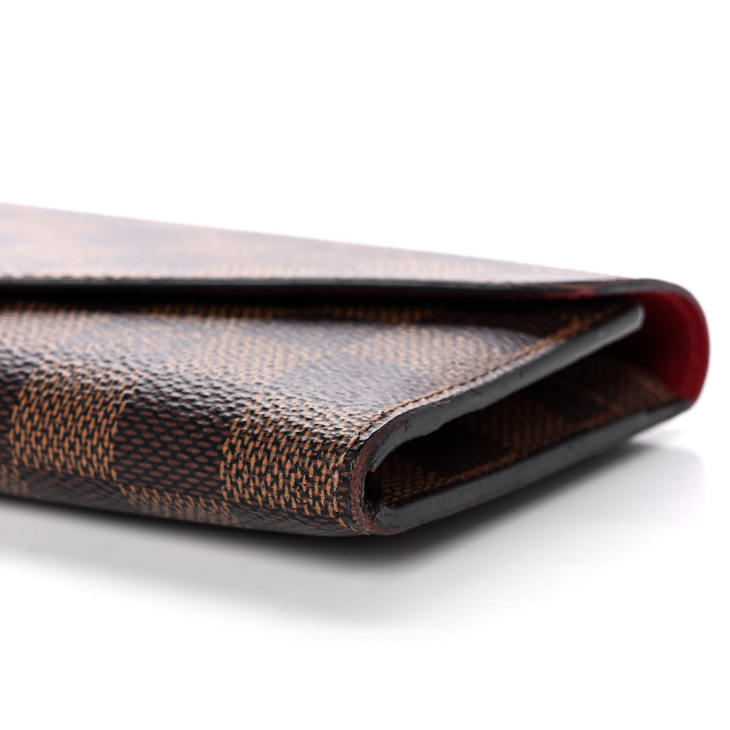 Damier Ebene Josephine Wallet Red