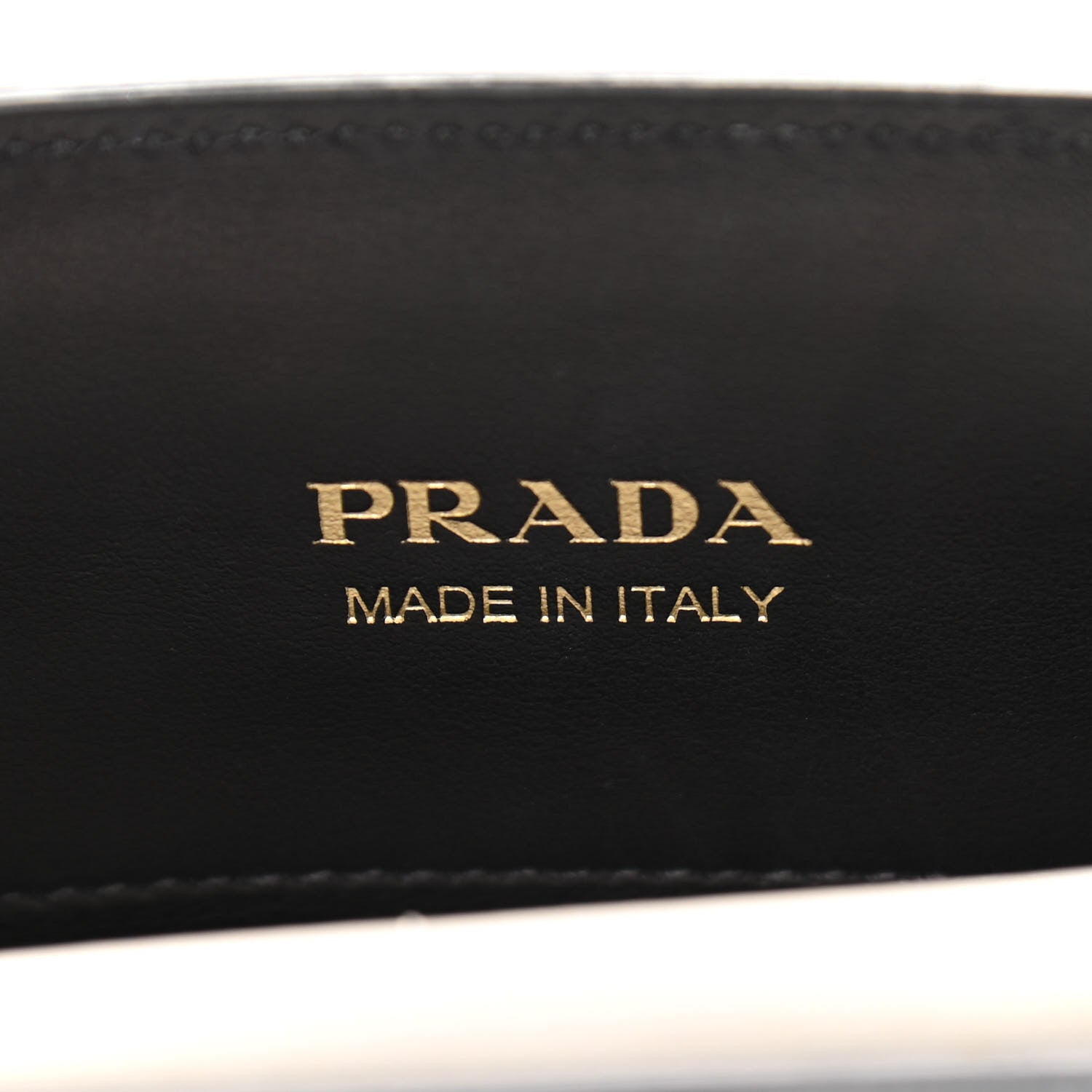 Prada Saffiano City Calfskin Small Bibliotheque Top Handle Black White 6 of 10