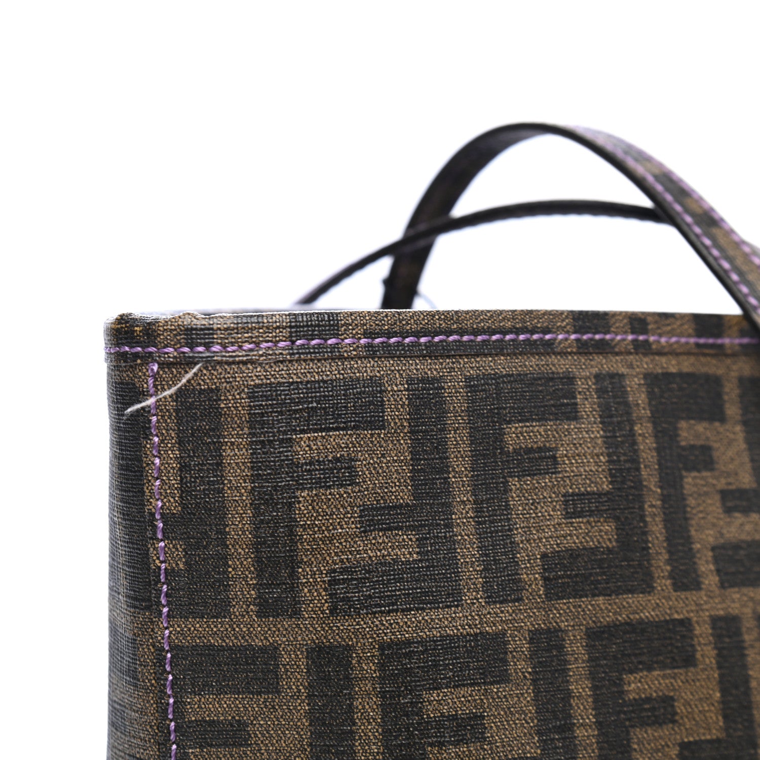Fendi Zucca Spalmati Small Roll Tote Tobacco Viola 7 of 7