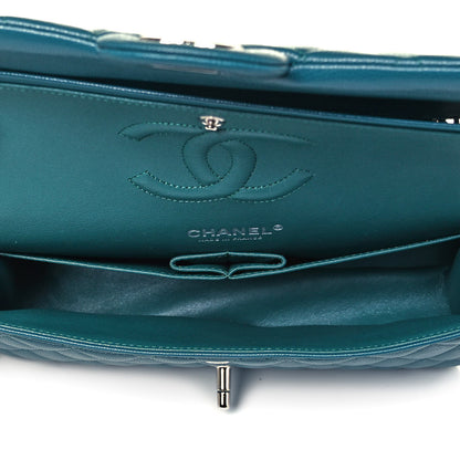 Chanel Caviar Quilted Medium Double Flap Dark Turquoise 4 of 8