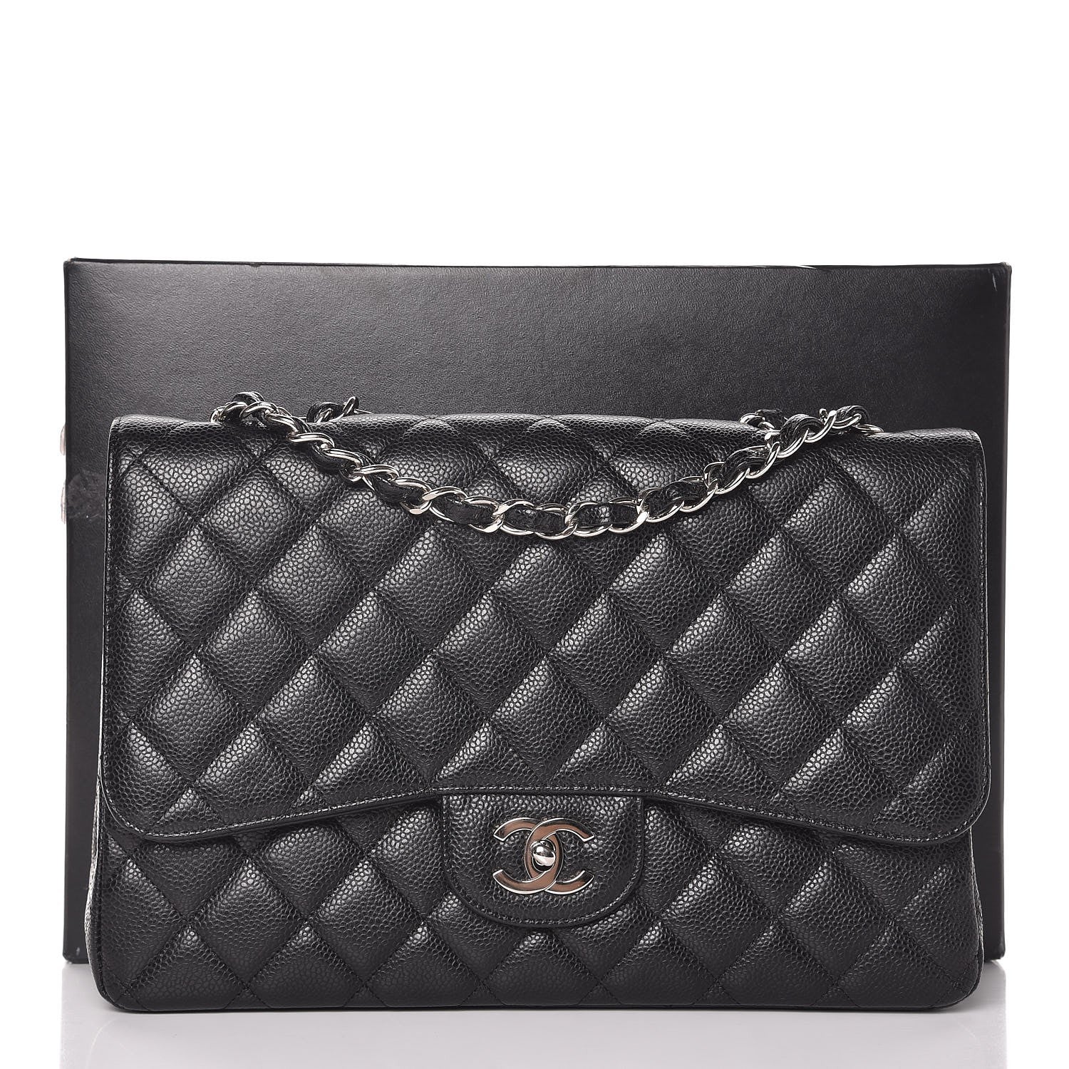 Chanel Caviar Quilted Jumbo Single Flap Black 11 of 11