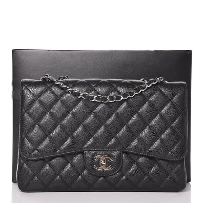 Chanel Caviar Quilted Jumbo Single Flap Black 11 of 11