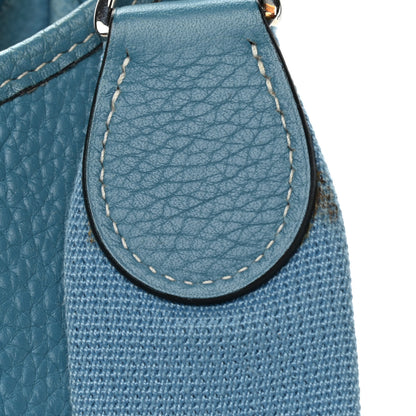 Hermes Taurillon Clemence Evelyne GM Blue Jean 13 of 14