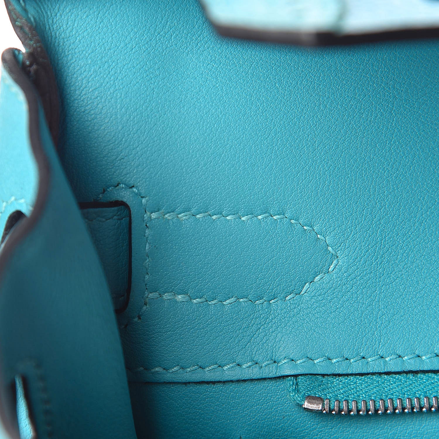 Hermes Togo Swift Ghillies Birkin 30 Turquoise 17 of 29