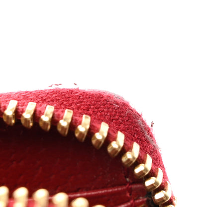 Gucci GG Supreme Monogram Tian Zip Around Wallet Beige Multicolor Red 11 of 15