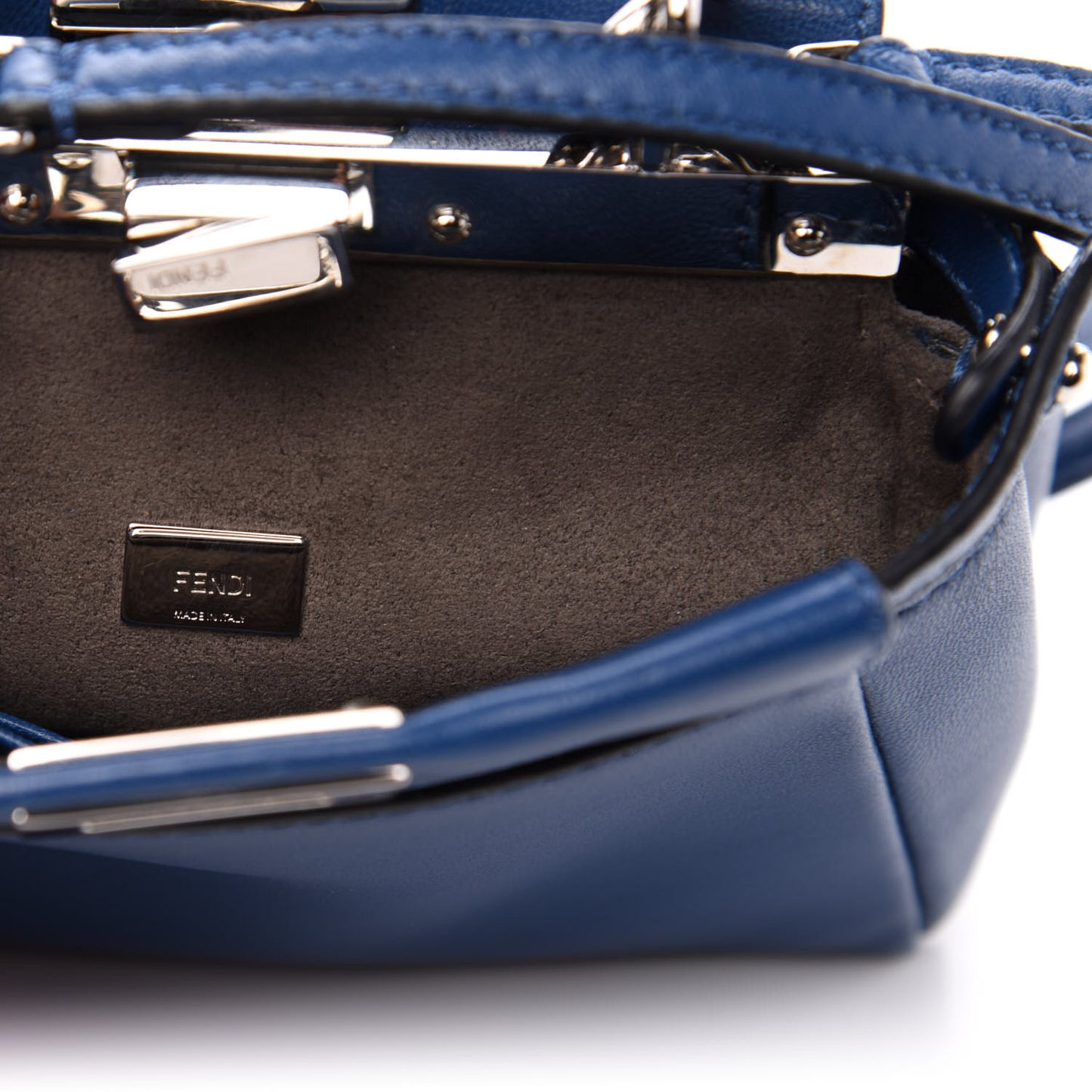Shiny Nappa Micro Peekaboo Iconic Satchel Iris