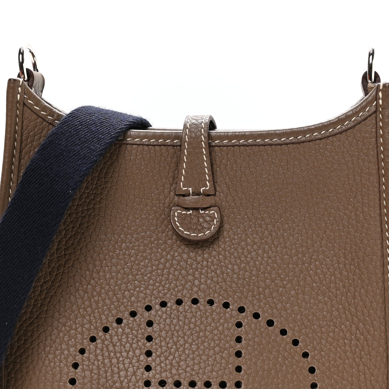 Hermes Taurillon Clemence Amazone Evelyne TPM Etoupe Bleu Indigo 8 of 11