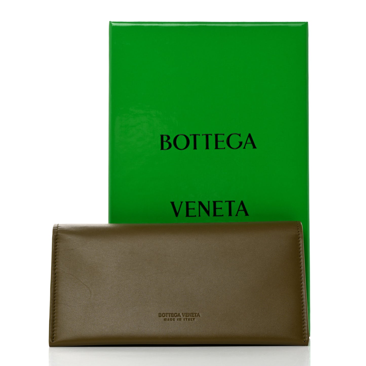 Nappa Logo Embossed Continental Wallet Mud