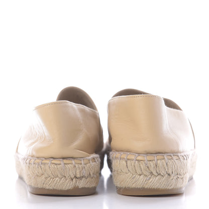Chanel Lambskin CC Espadrilles 36 Beige Black 6 of 10