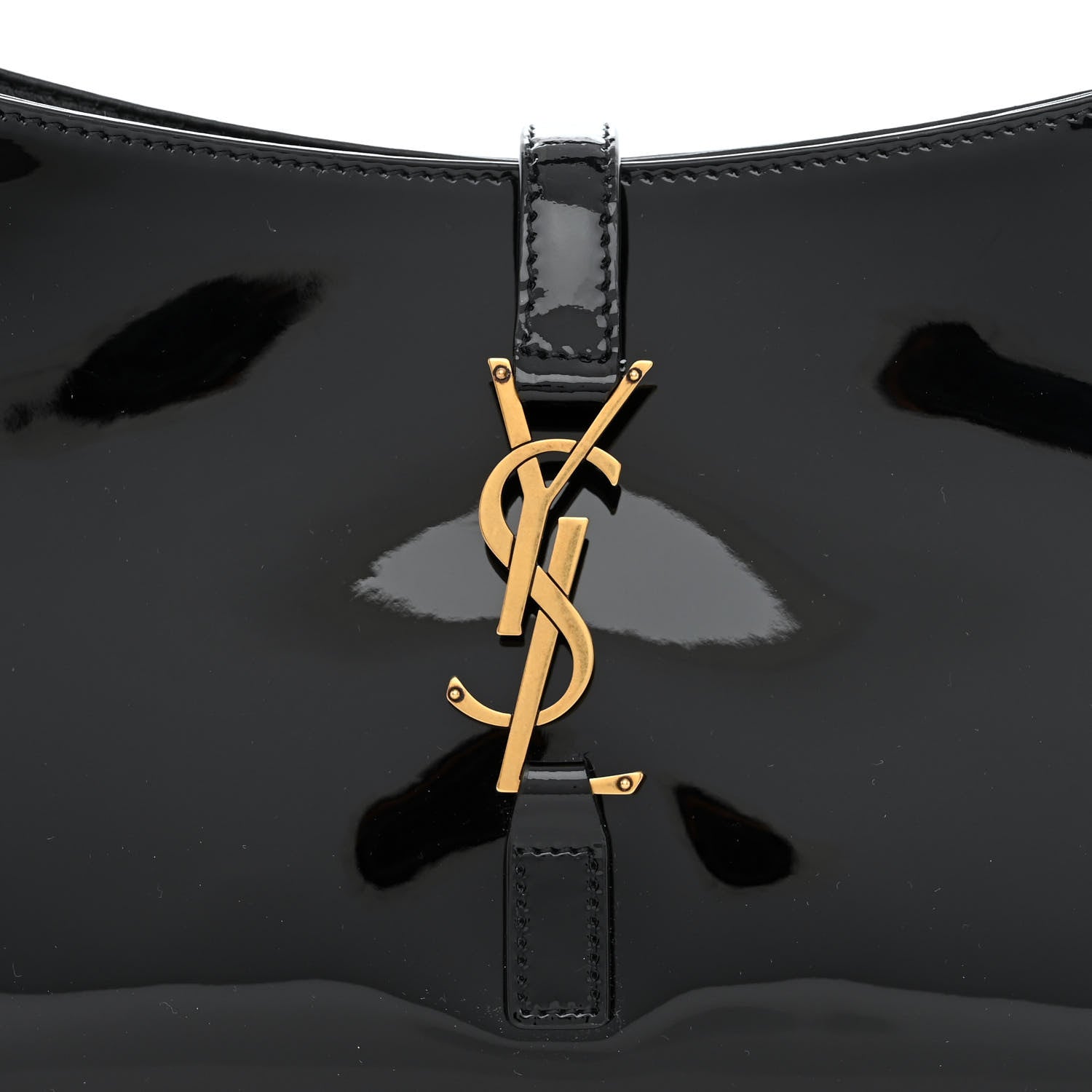 Saint Laurent Patent Le 5 A 7 Hobo Black 8 of 12