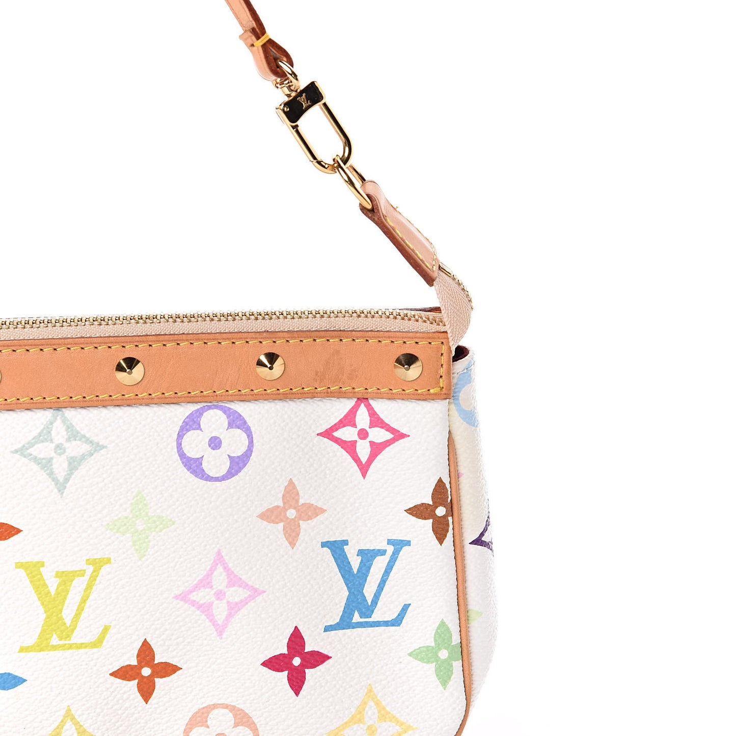 Monogram Multicolor Pochette Accessories White