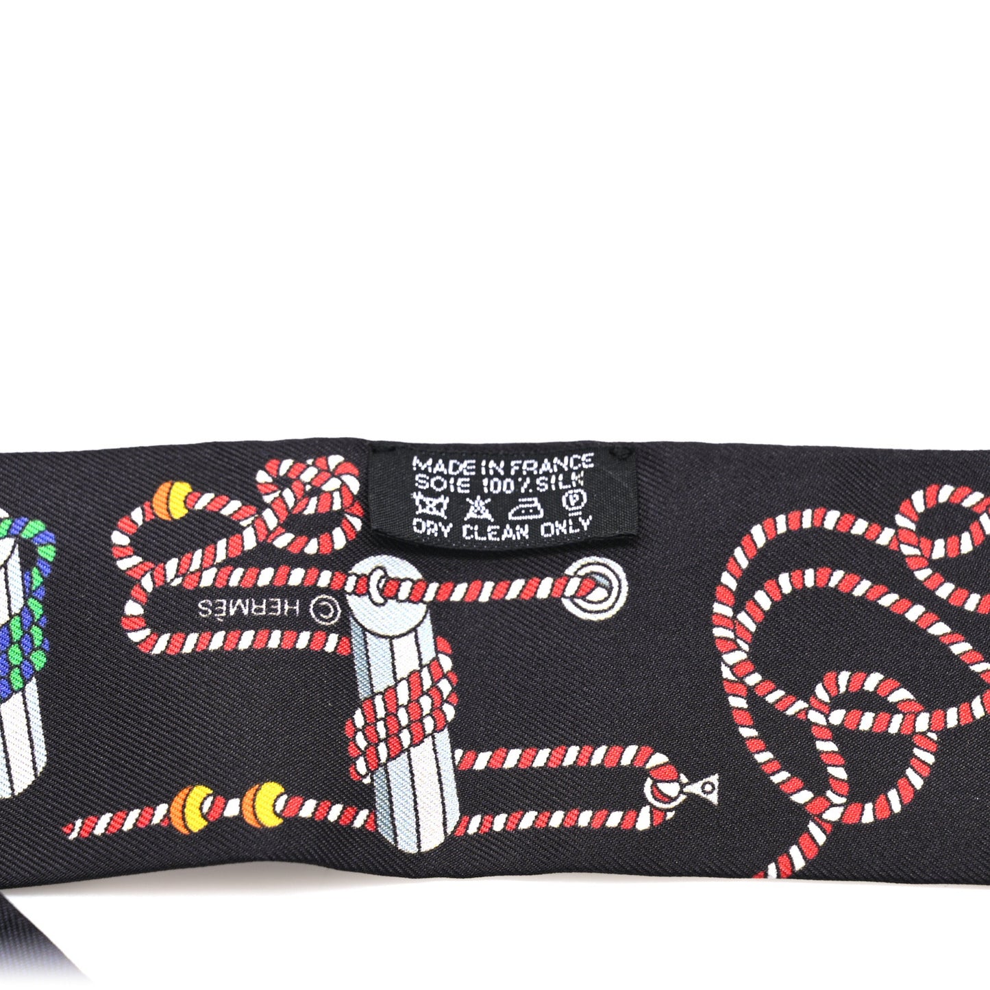 Silk Cordages Twilly Scarf Black