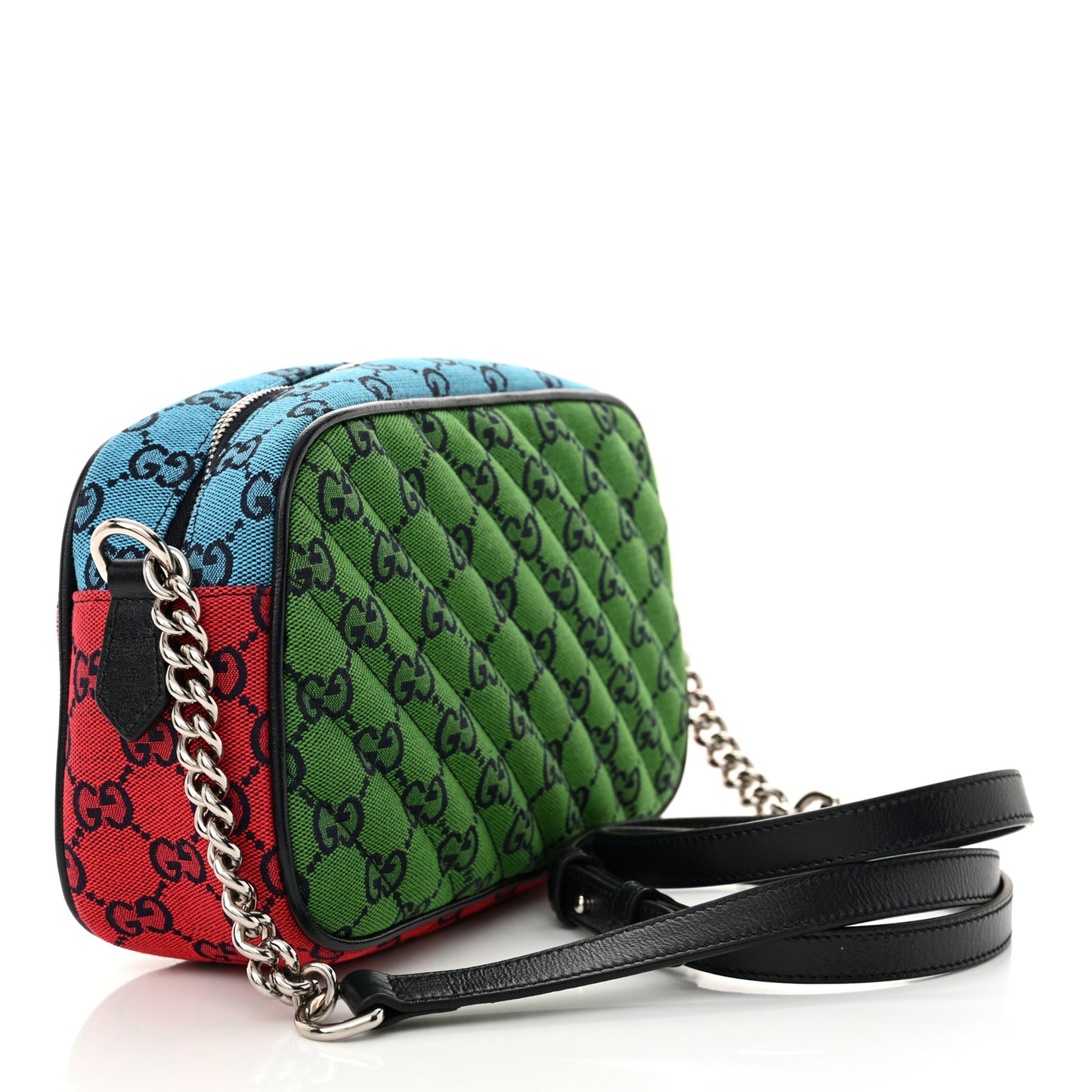Monogram Multicolor Matelasse Diagonal Small GG Marmont Chain Shoulder Bag Pink Blue Green Red Light Blue