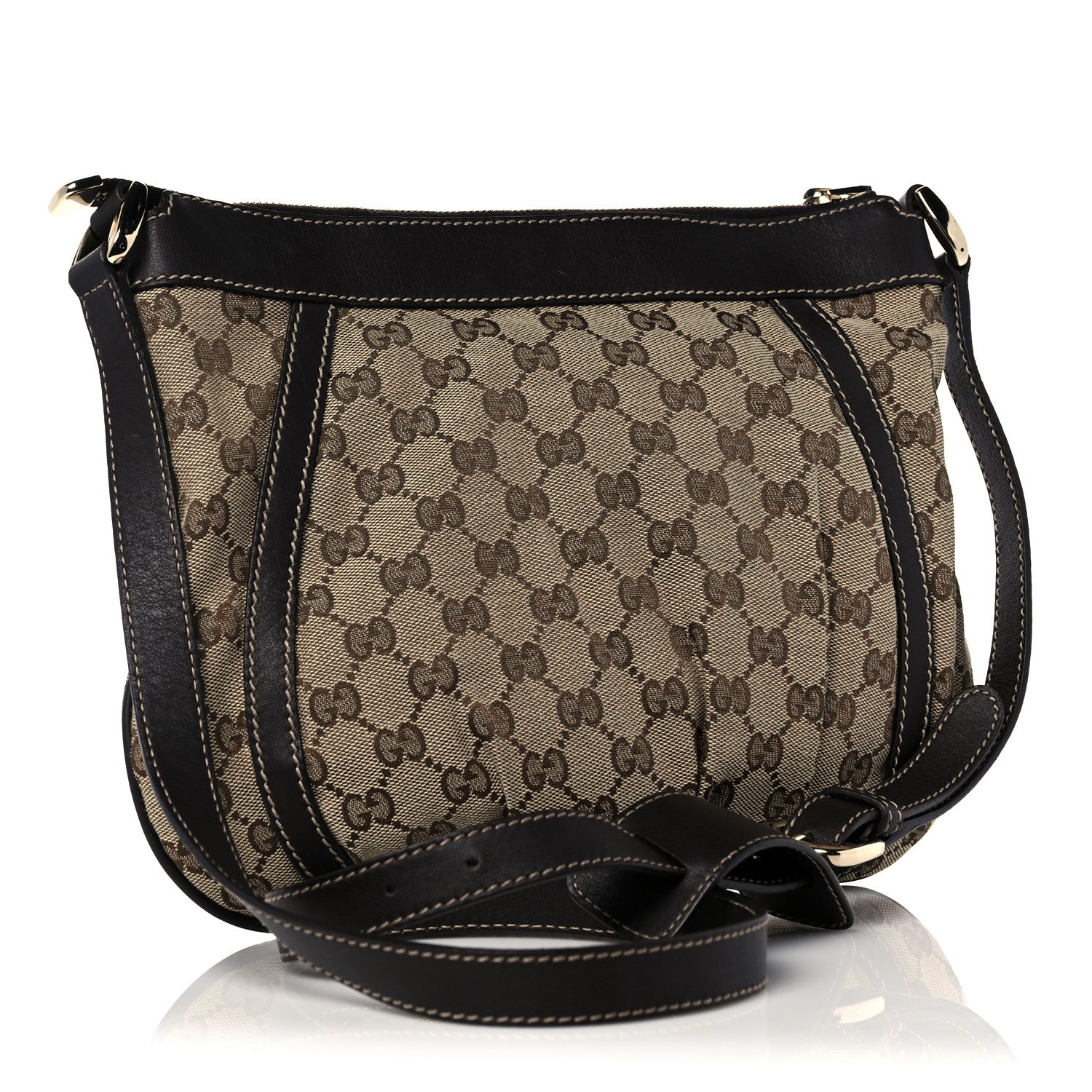 Gucci Monogram Small D Gold Ring Messenger Dark Brown 2 of 11