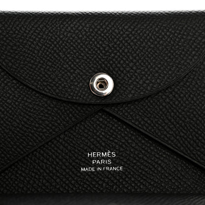 Hermes Epsom Calvi Duo Card Case Black 6 of 8