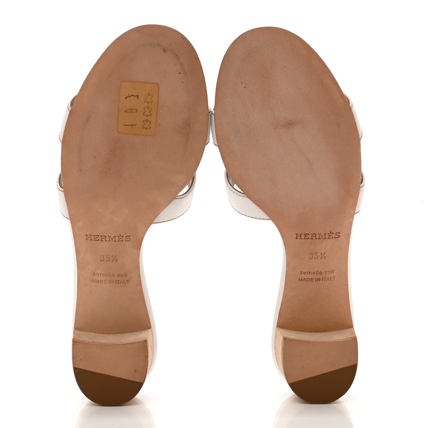 Calfskin Oasis Sandals 35.5 White