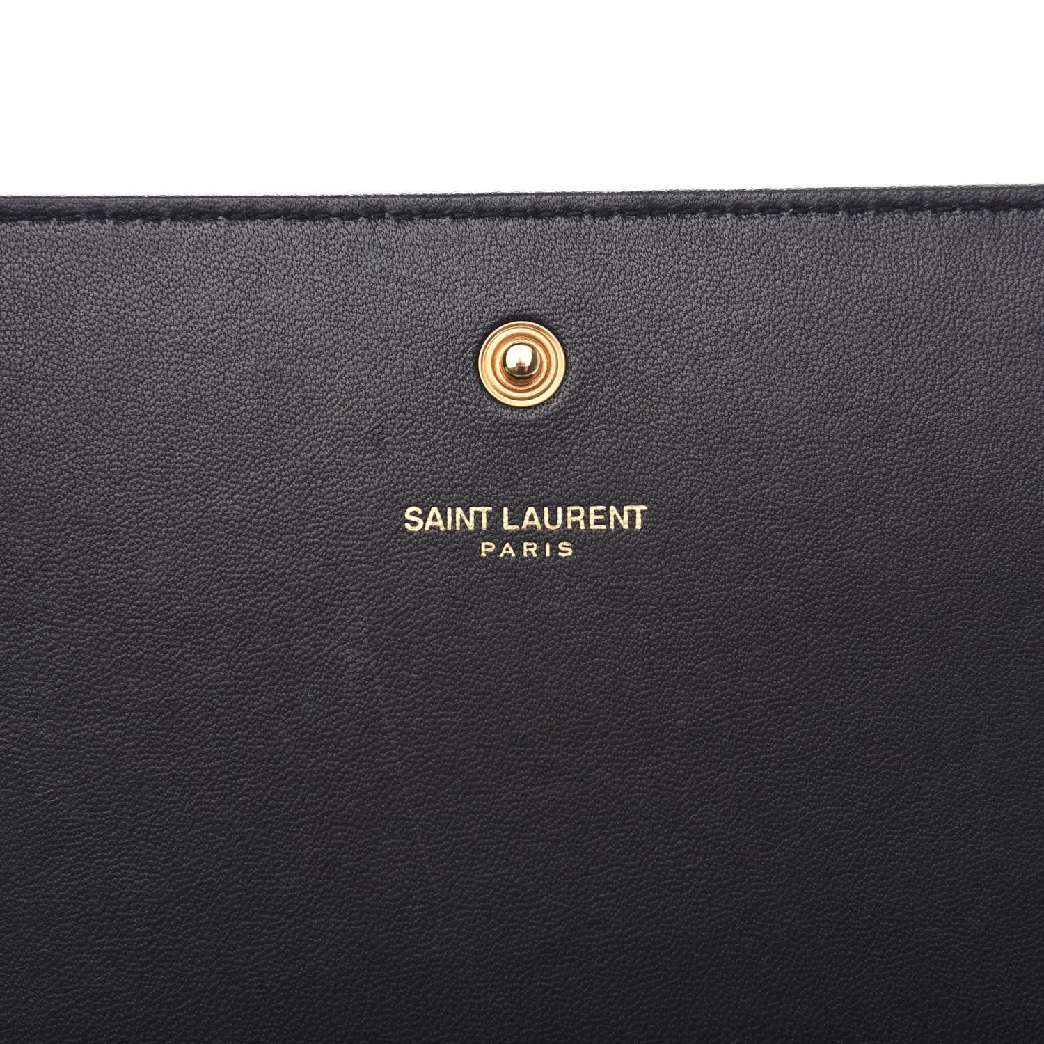 Saint Laurent Textured Patent Calfskin Monogram Kate Chain Wallet Black 5 of 10