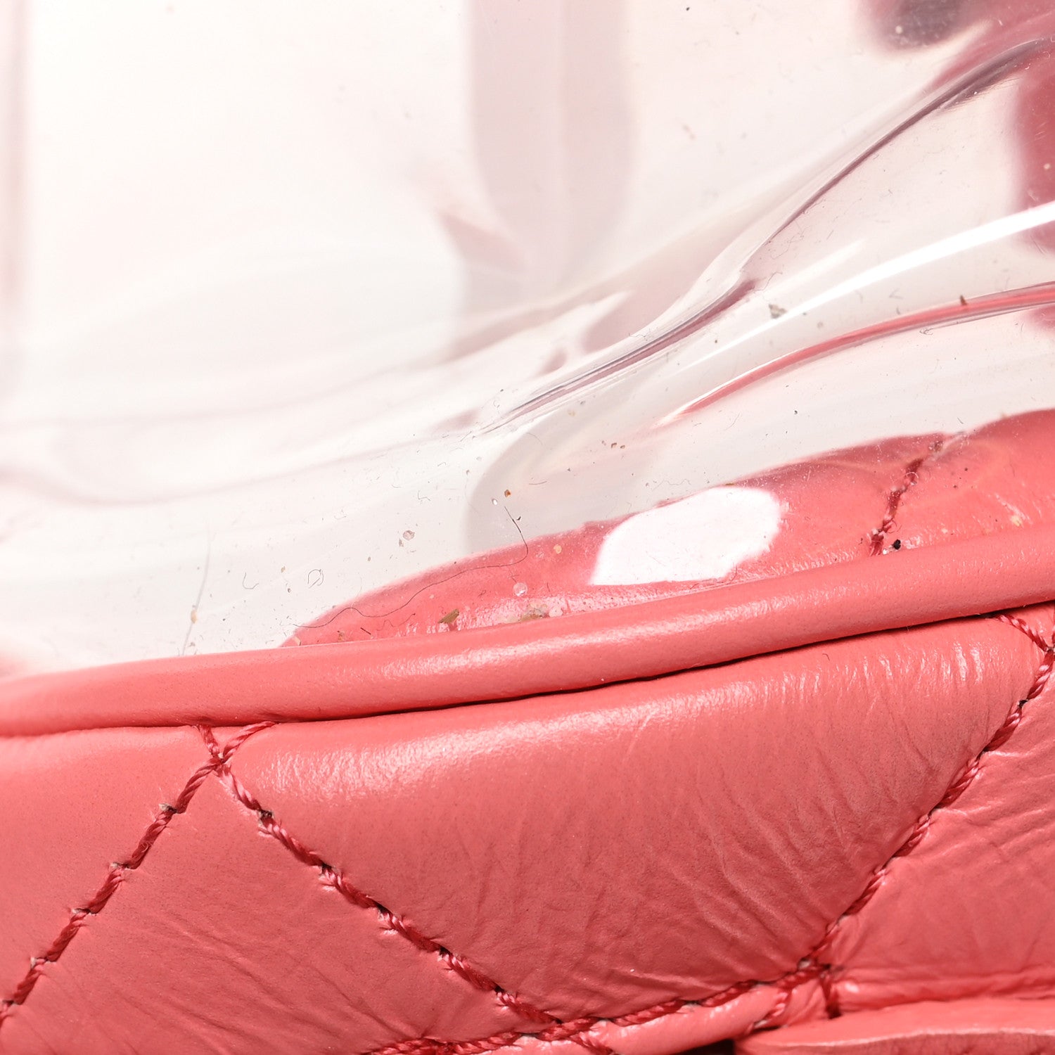 Chanel Crumpled Calfskin PVC Quilted Backpack Pink 15 of 15