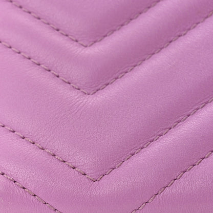 Gucci Calfskin Matelasse Mini GG Marmont Chain Bag Candy Mousse 11 of 14