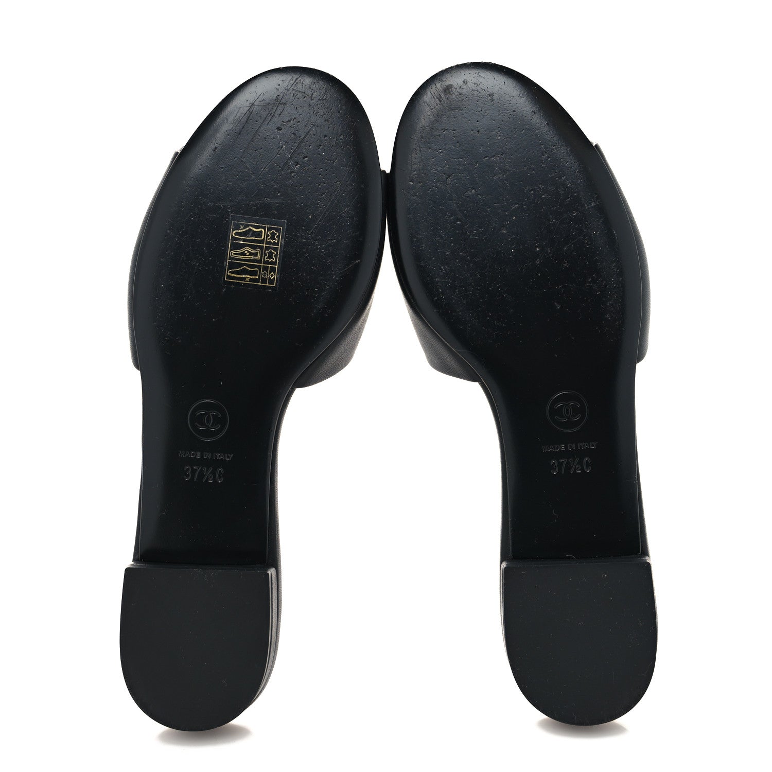 Chanel Lambskin Enamel CC Mules 37.5 Black 5 of 8