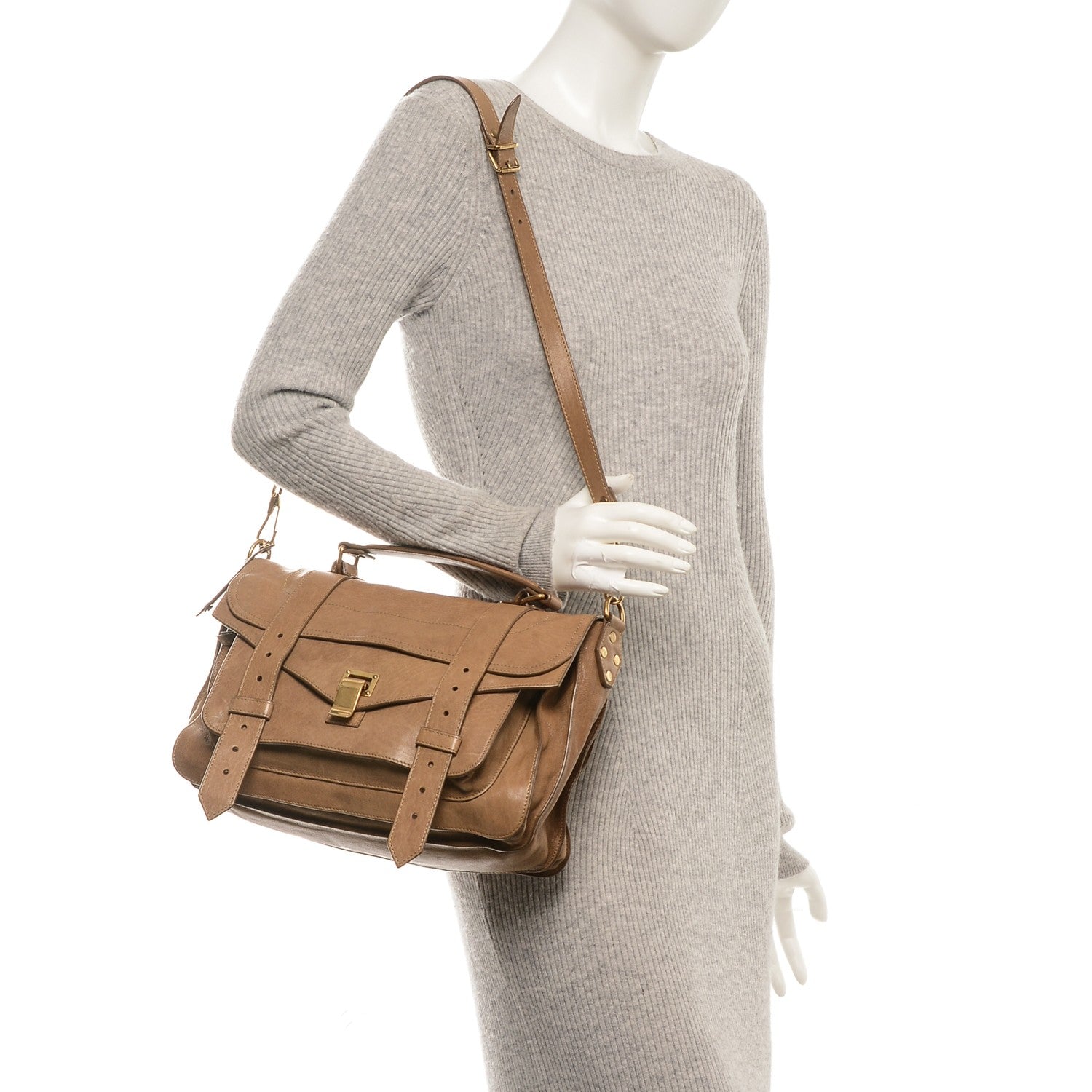 Proenza Schouler Lambskin Medium PS1 Satchel Birch 2 of 7